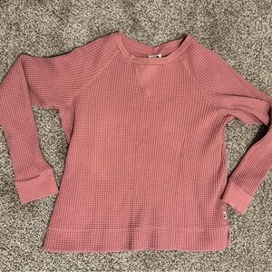 The North Face Women's Pink Waffle Knit Sweatshirt